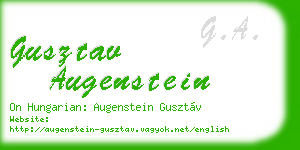gusztav augenstein business card