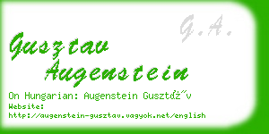 gusztav augenstein business card